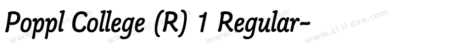Poppl College (R) 1 Regular字体转换
